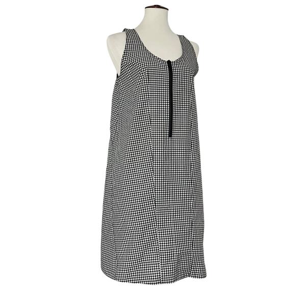 Michael Kors Collection Black & White Sleeveless Checkered Midi Dress Size 10 - Picture 2 of 9